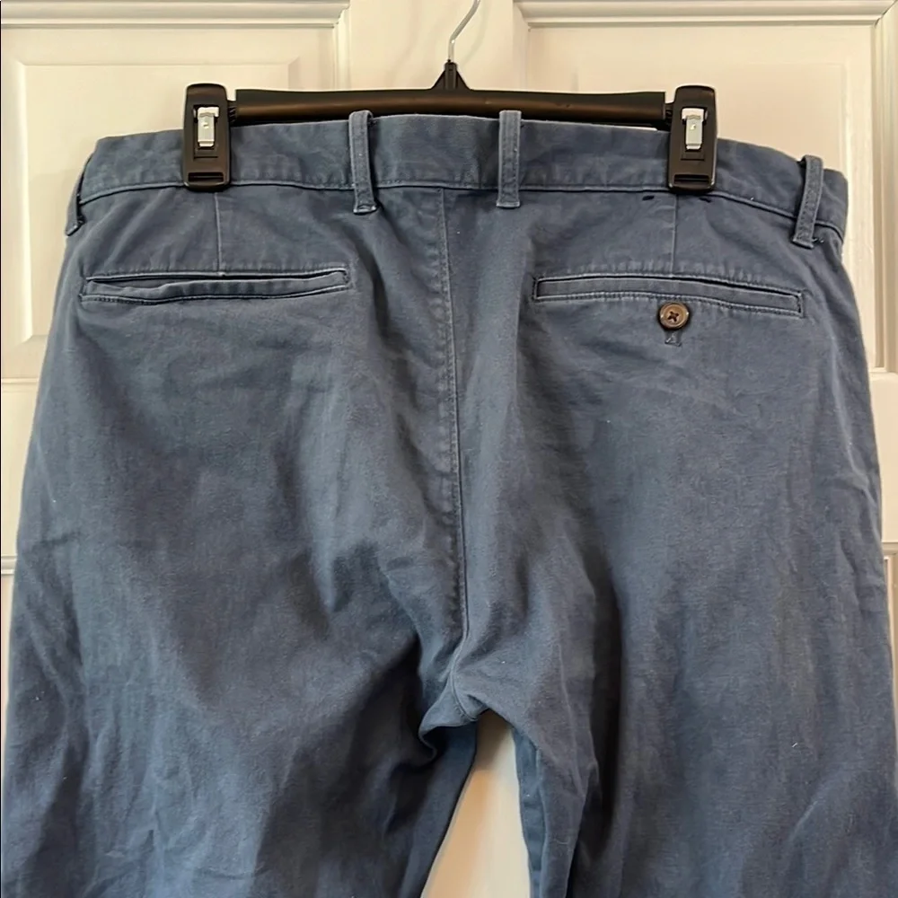 J. Crew Flex Slim Slate Blue Chinos Classic Cotton Blend - Size 35 X 32